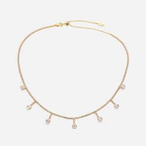 ‎ سلسال نسائي بتصميم أنيق بلون ذهبي