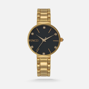 ساعة نسائيه من فينشي بسير ستيل باللون الذهبي