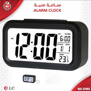 ساعه منبه DLC أسود