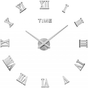 ساعة حائط مثالية لديكور المنزل والمكتب فضي