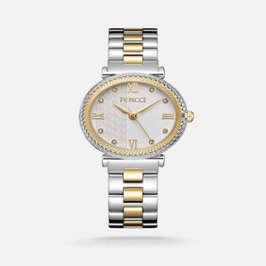 ساعة نسائيه فنشي ستيل بلون ذهبي و فضي