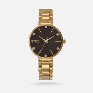 ساعة نسائيه من ماركة فينشي بسير ستيل باللون الذهبي