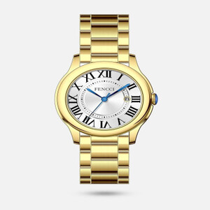 ‎ ساعة رجالية ستيل بلون ذهبي