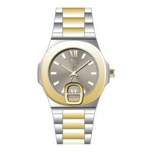 ساعة رجالي لويس ريفالLR25209 لونين ذهبي  ميناء رصاصي