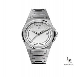 ساعة رجالي لويس ريفال 1215 فضي ميناء ابيض