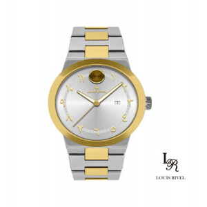 ساعة رجالي لويس ريفال 2437 لونين ذهبي ميناء ابيض