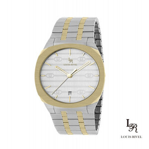 ساعة رجالي لويس ريفال 1040 لونين ذهبي ميناء ابيض